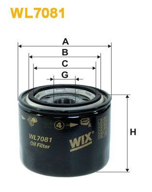 WIX FILTERS Eļļas filtrs WL7081